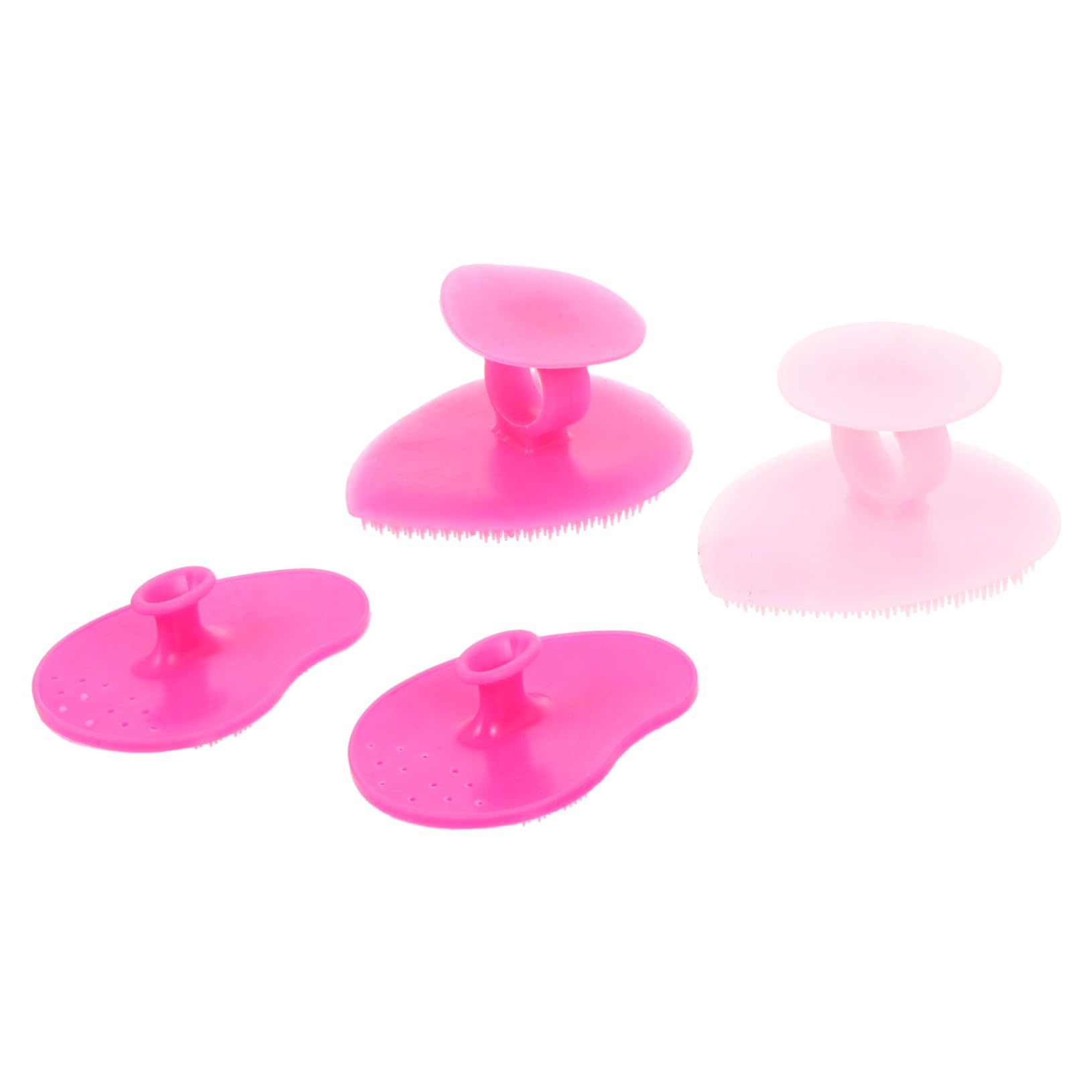 WRITWAA 4-Piece Silicone Facial Brush Face Wash Brush Gentle Face for Sensitive Skin Deep Cleaning Tool Portable for Travel Home Use Random Color