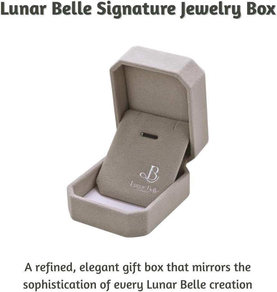 Lunar Belle Tahitian Black Pearl Necklace Pendant, Moissanite in 925 Sterling Silver, Luxury Jewelry Gift for Women Mother Christmas Anniversary (Ocean Halo) - Image 7