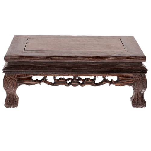 Alipis Bastelbasis Präsentationsständer Aus Holz Blumentopfständer Blumentopf Tablett Quadratische Teekannenbasis Halter Für Blumentöpfe Bonsai Sockel Altar Ost Zubehör Hölzern Büro