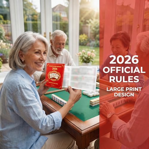 2026 Mahjong Card Large Print, Set de 4 cartas miniatura 2