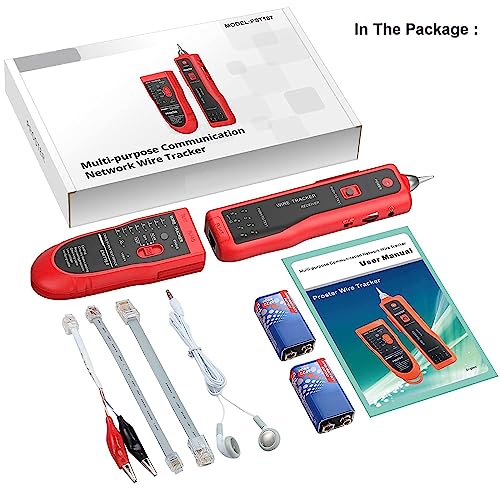 Image of ELECTRO WOLF Wire Tracker Cable Break Point Tester For Network Cable Check Rj45 Ethernet Lan Telephone Line Finder Checker Rj11 (Cable Tester), Multicolor