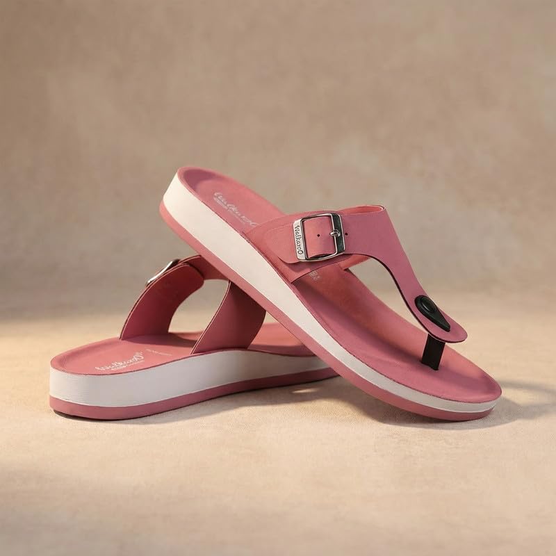 Image of WALKAROO Women's Fashion Sandals with Cushion Sole, Toe Seperator, Broad Straps and Lightweight - WE2349