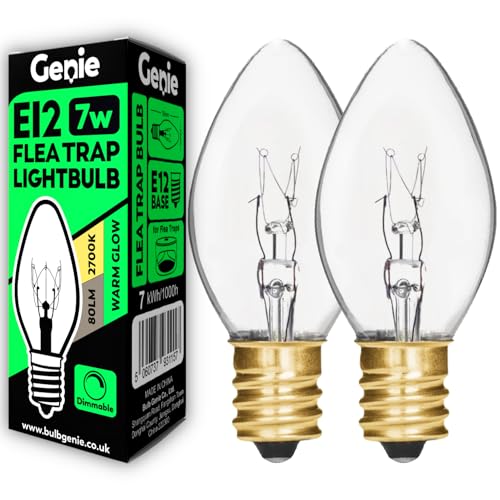 Flea Trap Light Bulbs (Pack of 2) E12 7W 230V for ASPECTEK Sticky Dome Flea Killer Trap (7, Watts)
