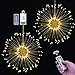 Produktbild LED Lichterketten Feuerwerk Licht, 2 Stücke Weihnachts Lichterketten Hängeleuchte Dekorations 120 LED 8 Modi Wasserdichte Kupferdraht Lichter für Schlafzimmer Haus Garten Hochzeit Weihnachtsfeier