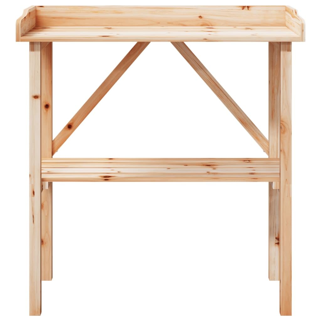 Genérico Mesa para Plantas con Estante Madera Maciza Abeto 78x38x82,5 cm,Soportes para macetas-156349