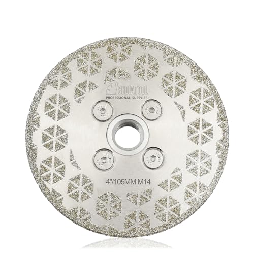 Image of SHDIATOOL Diamond Cutting Grinding Discs - 100MM Granite Saw Blade Double-Side Tile Diamond Blade for Marble Concrete Stone Porcelain Ceramic M14 Thread