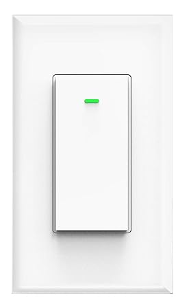 Smart Switch, WiFi Smart Light Switch Compatible with Amazon Alexa and Google Home, Neutral Wire Needed, with Remote Control, Timing Schedule, No hub Required MK36 1Pack