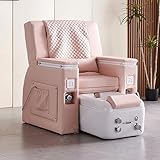 VIYFOEG Professional Pedicure Spa Chair, Massage Chair, Reclining Pedicure Station with Adjustable Legrest Used and Hand Wash, Massage Chair for Manicure, Foot Bath