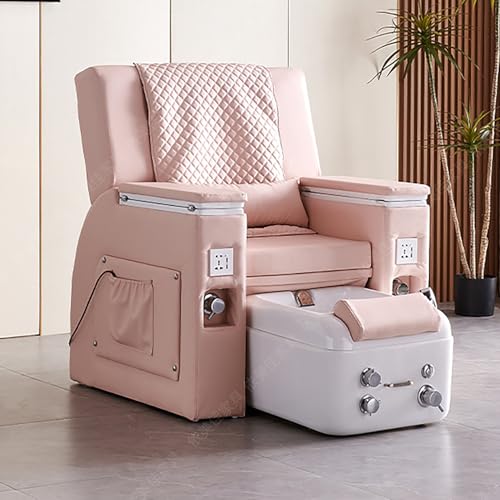 VIYFOEG Professional Pedicure Spa Chair, Massage Chair, Reclining Pedicure Station with Adjustable Legrest Used and Hand Wash, Massage Chair for Manicure, Foot Bath