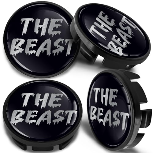 SkinoEu 4 x 65mm Wheel Centre Alloy Hub Center Caps Compatible with VW 3B7 601 171 / 6U7 601 171 Black Hubcaps CV 15