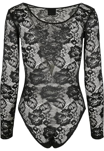 Foto von Urban Classics Damen Ladies Lace Longsleeve Body Shapewear Ganzkörper-Body, Black, 3XL