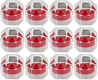 fast-shop 12x Clear Plastic Ring Brooch Jewelry Display Box Gift Storage Case Accessories Useful and Practical