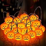 🎃Material: Las luces de la cadena están hechas de PS / PVC, alambre de calidad y las luces LED, colores agradables y duraderos, cadena suave hacen que sea fácil de modelar . Linternas assemblely ya, fácil para usted para usar.