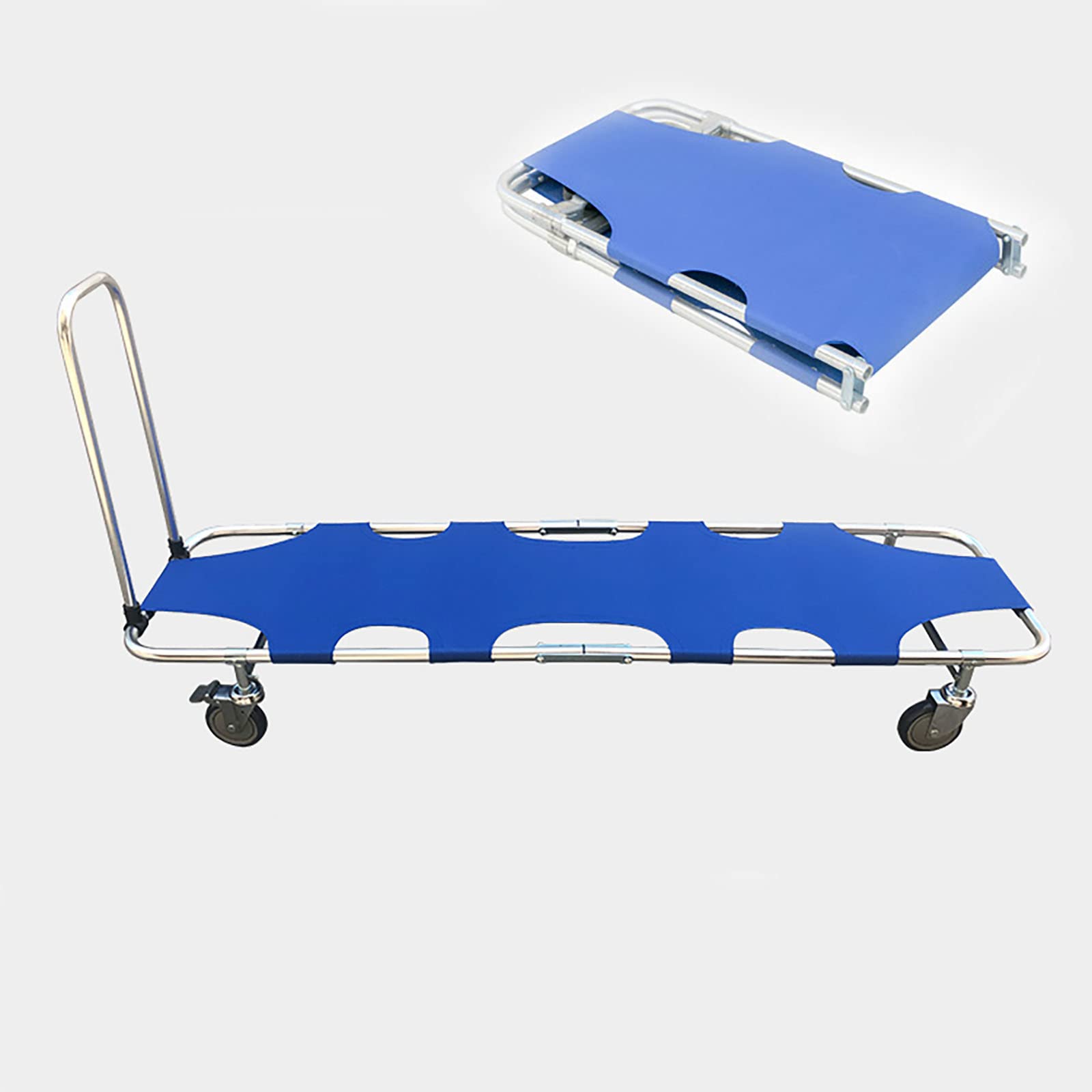 Buy GAVALE Foldable Stretcher Bed with Pull Rod, Portable Aluminum ...
