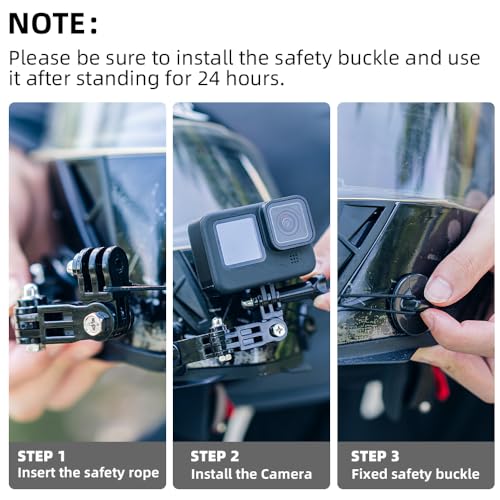 Image of Helmet Jaw Swivel Arm Mount and Adhesive Mounts - 2pcs Curved and 2pcs Flat Mounts with 10 Pack Sticky Pads for GoPro Hero 6 5 Black,4 Session,4 Silver,3+,SJ6000,YI,LD6000 and More