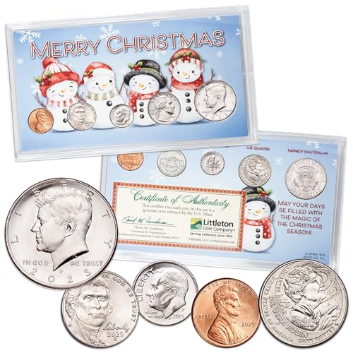 2025 Cheerful Snowmen Christmas U.S. 5-Coin Year Set Uncirculated with Holder 2025 Cheerful Snowmen Christmas U.S. 5-Coin Year Set Uncirculated with Holder