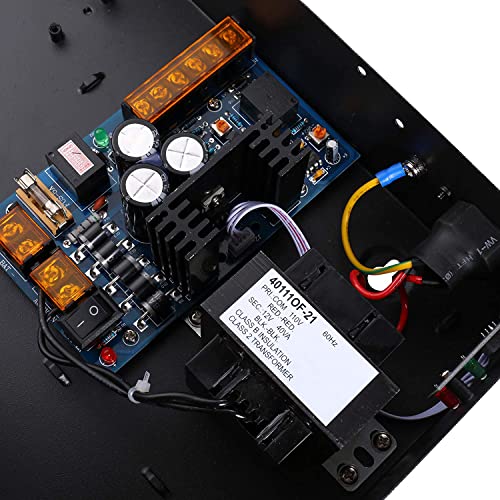UHPPOTE Input 110VAC Output 12VDC Metal Power Supply Box with Backup Battery Link for Door Access Control Board