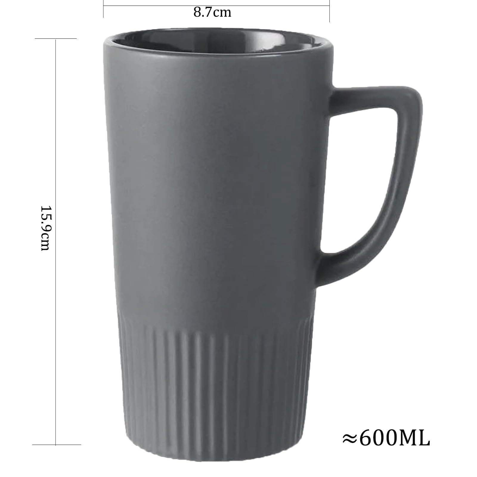 SHOWFULL Große Kaffeetasse 500ml – Keramik, Zweifarbig Gesprenkelt, Spülmaschinenfest