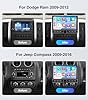 Car Stereo Radio Replacement Upgrade for Jeep Wrangler JK 2007-2018 Dodge Ram Pickup 2009-2012 Wired Wireless CarPlay Android Auto GPS Navigation Touchscreen Head Unit (Single Knob 4+64)