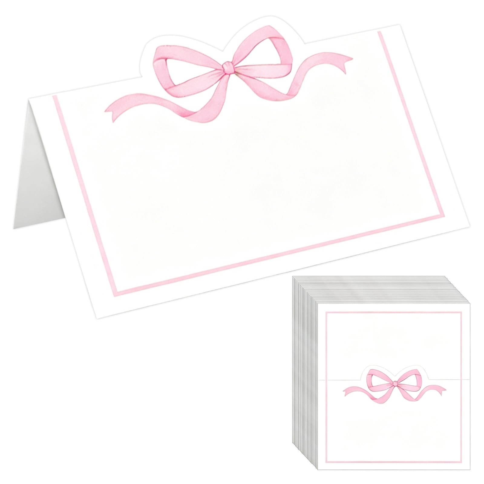 Table Place Cards,100 Pcs Pink Wedding Place Cards 10 x 9 cm