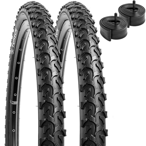 YunSCM 2Pcs Faltbar 24 Zoll Reifen 24x2.125 Mantel 57-507 Plus 2Pcs 24 Zoll...
