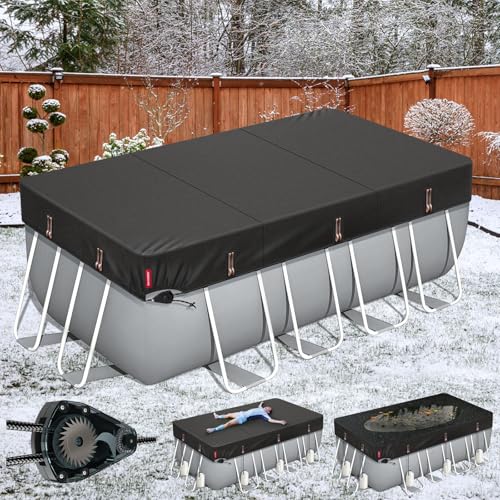 QH.HOME 2025 Upgrade Ultimate Winddichte: Rechteckige Poolabdeckung mit schnell festziehender, patentierter Ratsche, rechteckige Poolabdeckung für oberirdische Pools mit gewichtstragenden Ringen QH.HOME 2025 Upgrade Ultimate Winddichte: Rechteckige Poolabdeckung mit schnell festziehender, patentierter Ratsche, rechteckige Poolabdeckung für oberirdische Pools mit gewichtstragenden Ringen