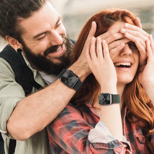 Image of 4 Pack Stretchy Solo Loop Compatible with Apple Watch Bands 38mm 40mm 41mm 42mm 44mm 45mm 46mm 49mm Women Men, Sport Nylon Elastic Straps Wristbands for iWatch Series 11 10 9 8 7 6 5 4 11 Ultra /SE 3 2