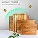 SKY LIGHT Cutting Board, Wood Chopping Boards for Kitchen with Deep Juice Groove, Organic Acacia Butcher Block for Meat and Vegetable, Wooden Carving Board with Grip Handles BPA Free - Medium