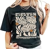Christian Shirts for Women Vintage Bible Verse Boho Wildflowers Shirts Floral Graphic Tees(M,Dark Grey-3R)