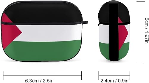 Miniatura 2 de TAIZIYEAH Funda para Airpods Pro con bandera de Palestina, suave y flexible, para niñas con llavero