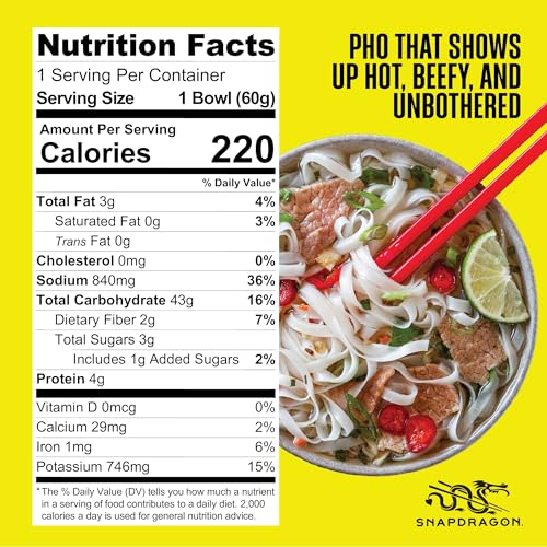 Image of Snapdragon Beef Pho Instant Noodle Packets 4-Pack | 2.1 oz (4 Pack)