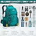 Maelstrom Hiking Backpack,40L Waterproof Camping Backpack,Men Women Packable Hiking Daypack with Rain Cover,Lightweight Travel Backpack-Green