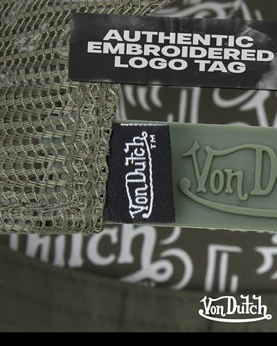 Image of Von Dutch Unisex Trucker Hat - Retro Classic Solid Color Mesh Back Snapback Baseball Cap for Men & Women.