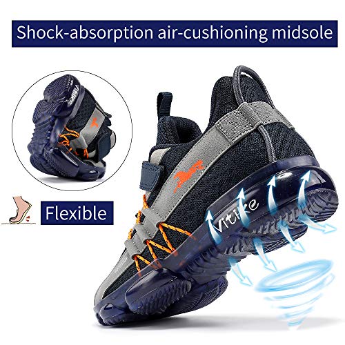 Image of JMFCHI Boys Girls Kids Sneakers Knitted Mesh Running Tennis Athletic Shoes