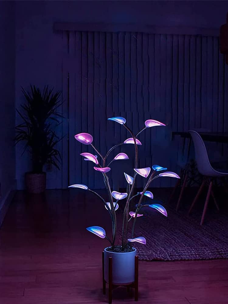 Planta mágica LED para el hogar, plantas artificiales iluminadas, bonsái, plantas artificiales iluminadas, decoración de luz de bonsa (A)