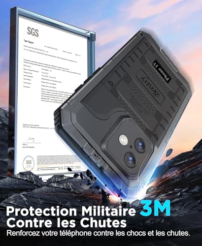 Coque iPhone 17 étanche Beeasy anti-poussière écran protégé noir