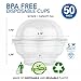 Mini Clear Plastic Dessert Cups with Lids 5 oz (Set of 50) Small Disposable Parfait Cup, Dome Lid - No Hole, 5-Ounce Party Fruit Containers, Banana Pudding Bowl, Jello, Ice Cream, Desserts Container
