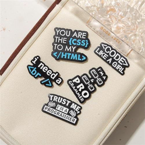 2PCs Trust Me I’m A Programmer Codes Like A Girl Brooch Computer IT Programming Buttons Enamel Lapel Pin Funny Words Brooch Pin Set Programmer Code Brooch Math Science Theme Badge Lapel Pin Programmer3