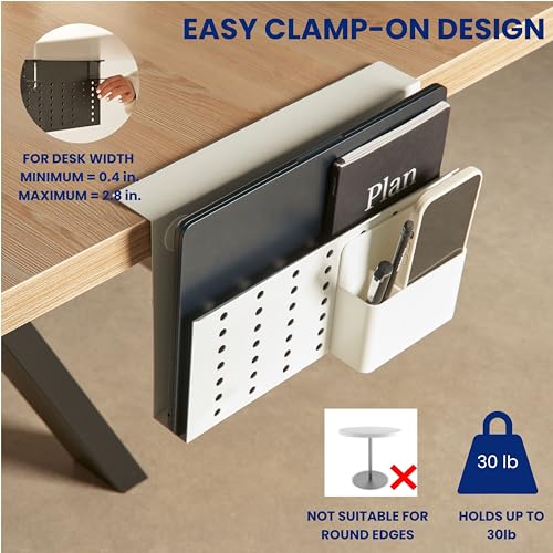 Base vertical para laptop con almacenamiento lateral blanco miniatura 5
