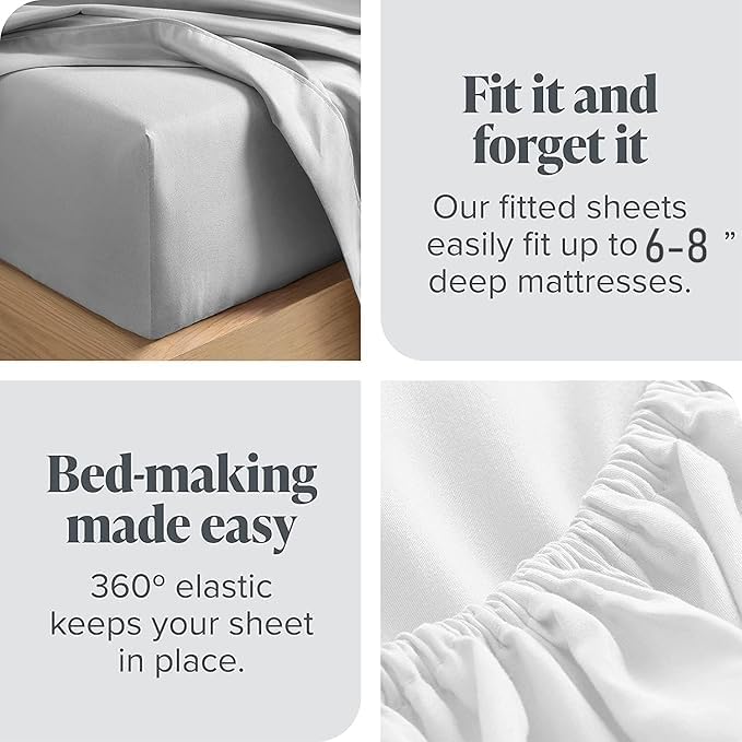 Image of Castiqa Elastic Fitted Supersoft Premium Polycotton 200TC King Size Bedsheets with 2 Pillow Covers (Fits Upto Mattress of 8Inches) (Pink, Full 72x78x8Inch)