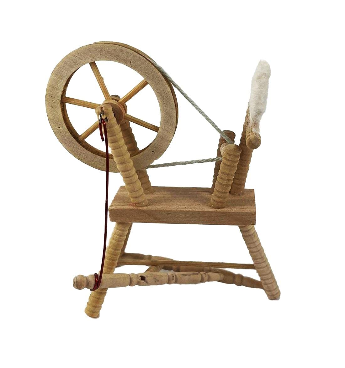 Amazon.com: Melody Jane Dolls House Bare Wood Spinning Wheel Miniature  Sewing Room Unfinished Furniture : Toys & Games