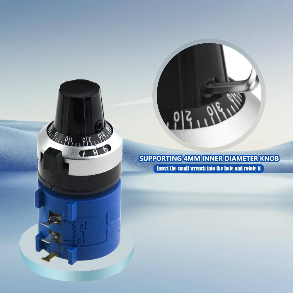 Potentiomètre multitour de précision réglable 5K Ohm 10 Tours 3590S-2-502L