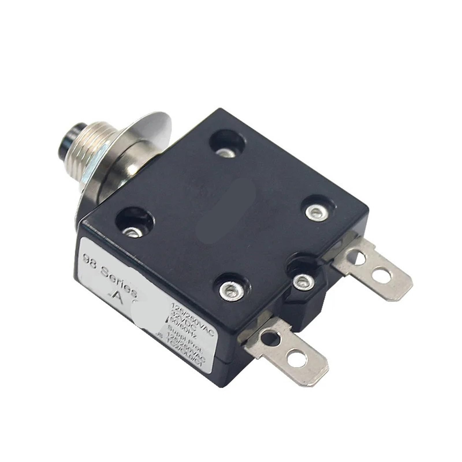 AUOQKQUT 1pc 98 series 30A Manual Reset Thermal Overload protector switch 3A-50A straight pin screw pin Circuit Breaker