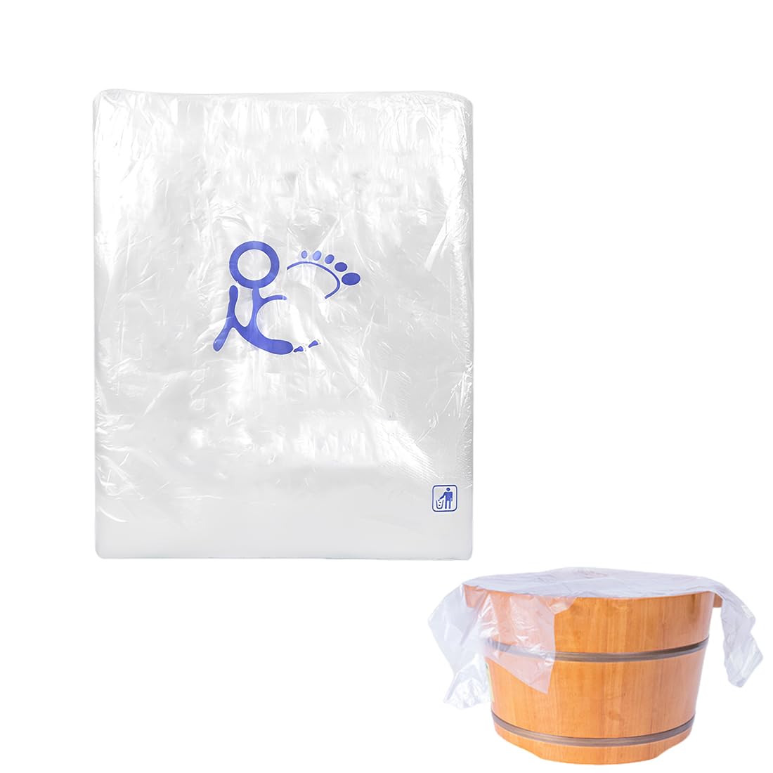 Sacchetti Monouso per Pediluvio 80 Pezzi 65x55cm, Buste Igieniche per Pedicure SPA Podologia, Sacchetti Plastica Resistenti per Vaschetta Pediluvio Trattamenti Piedi