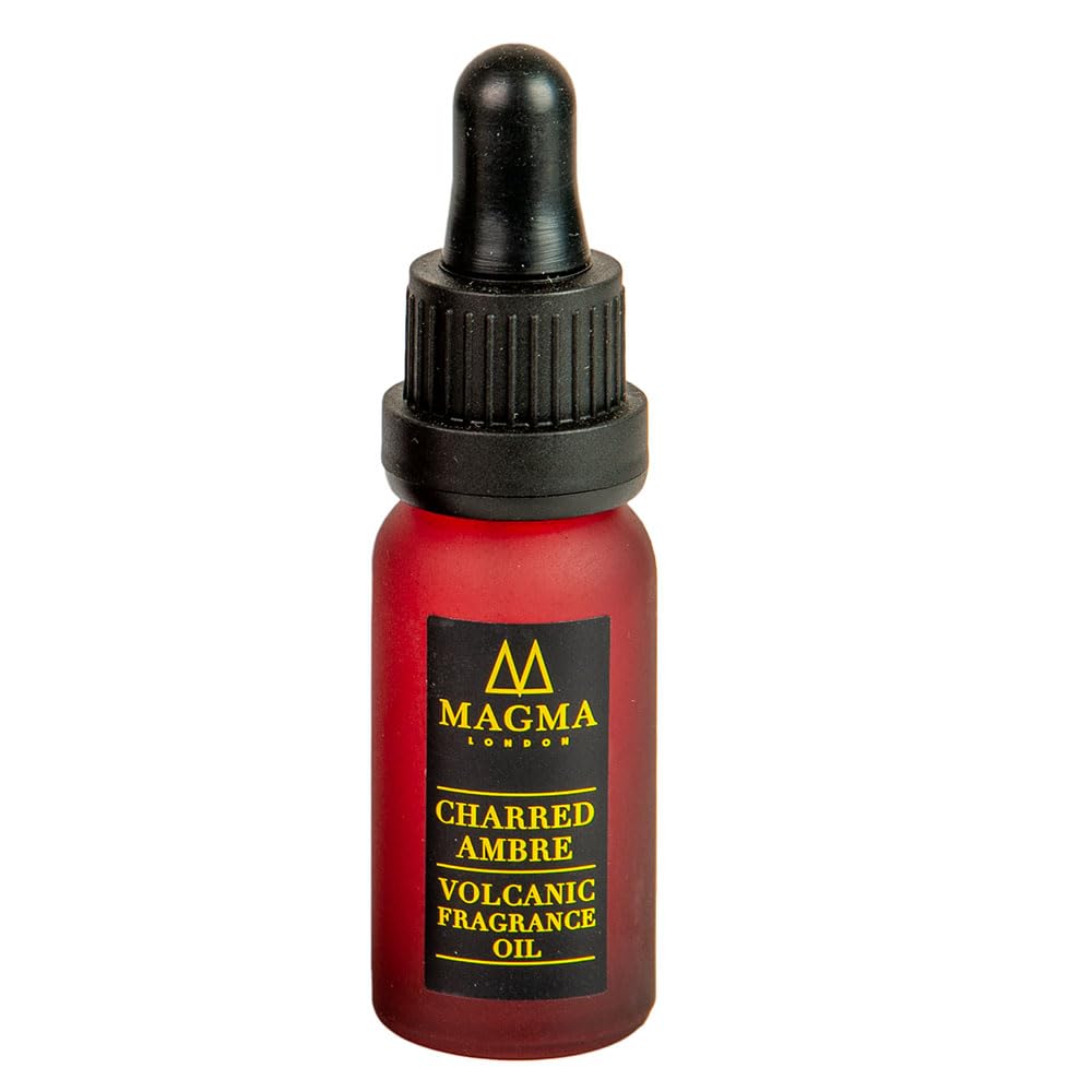 Amber Magma London - Lava Stone Diffuser Refill - Volcanic Rocks Essential Oil Diffuser - Charred Ambre Fragrance Refill - 15Ml