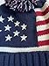 NY GOLDEN FASHION Women Men American Flag Cuffed Knit Hat USA Flag Patriotic Beanie with Pom Pom (US, Alpha, Small, X-Large, 1pc Navy)