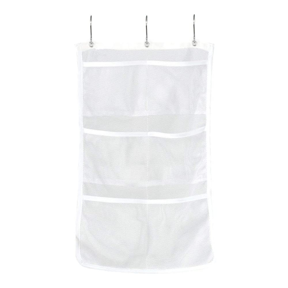 Mesh Bath Toy Holder Storage Net Bath Toy Net Holder Basket Organizer Hanging Bag with Pockets for Tub