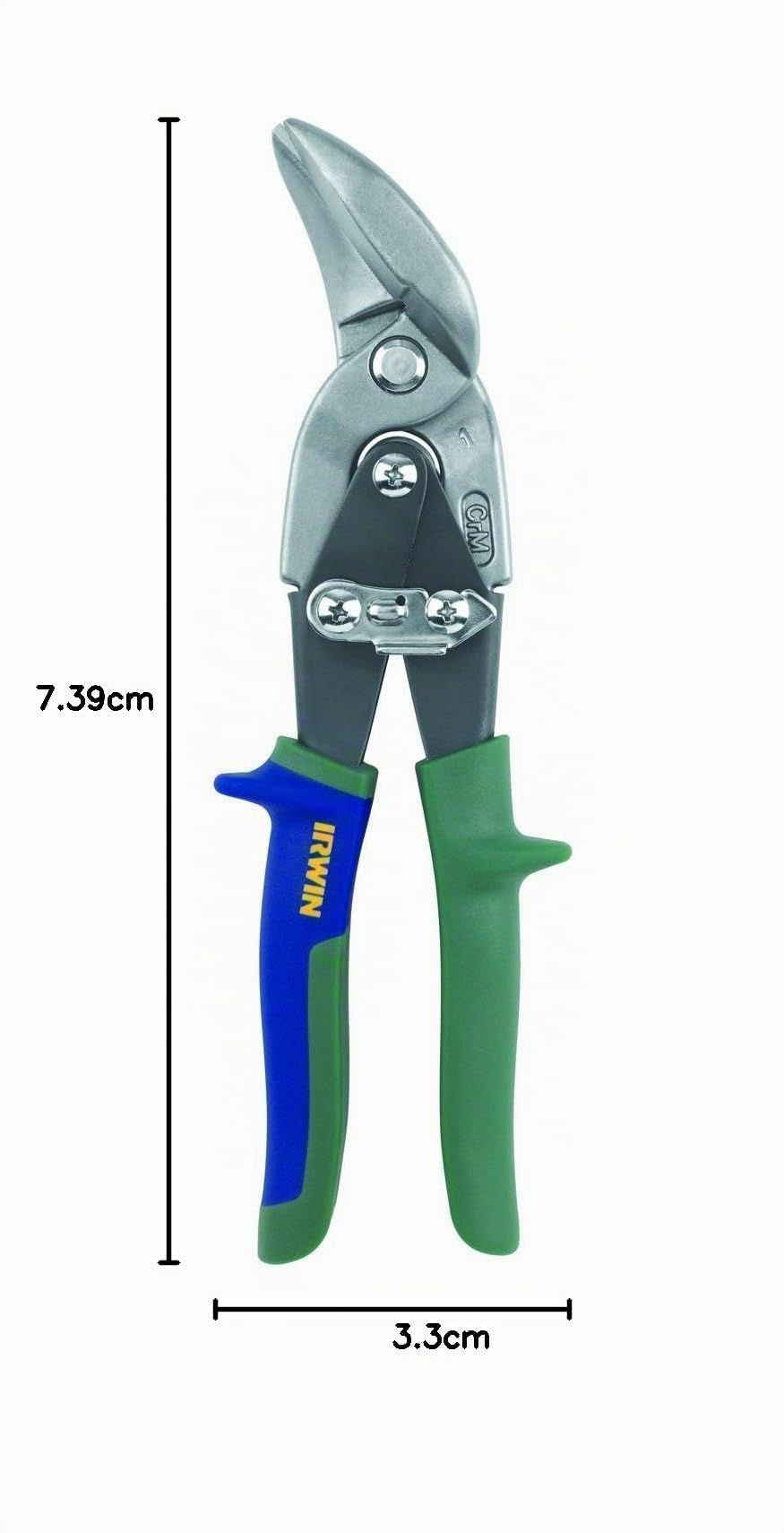 IRWIN 10504316N - Tijeras corta chapa corte curvado 20SR, curvas rectilíneas, en ángulo y a la derecha