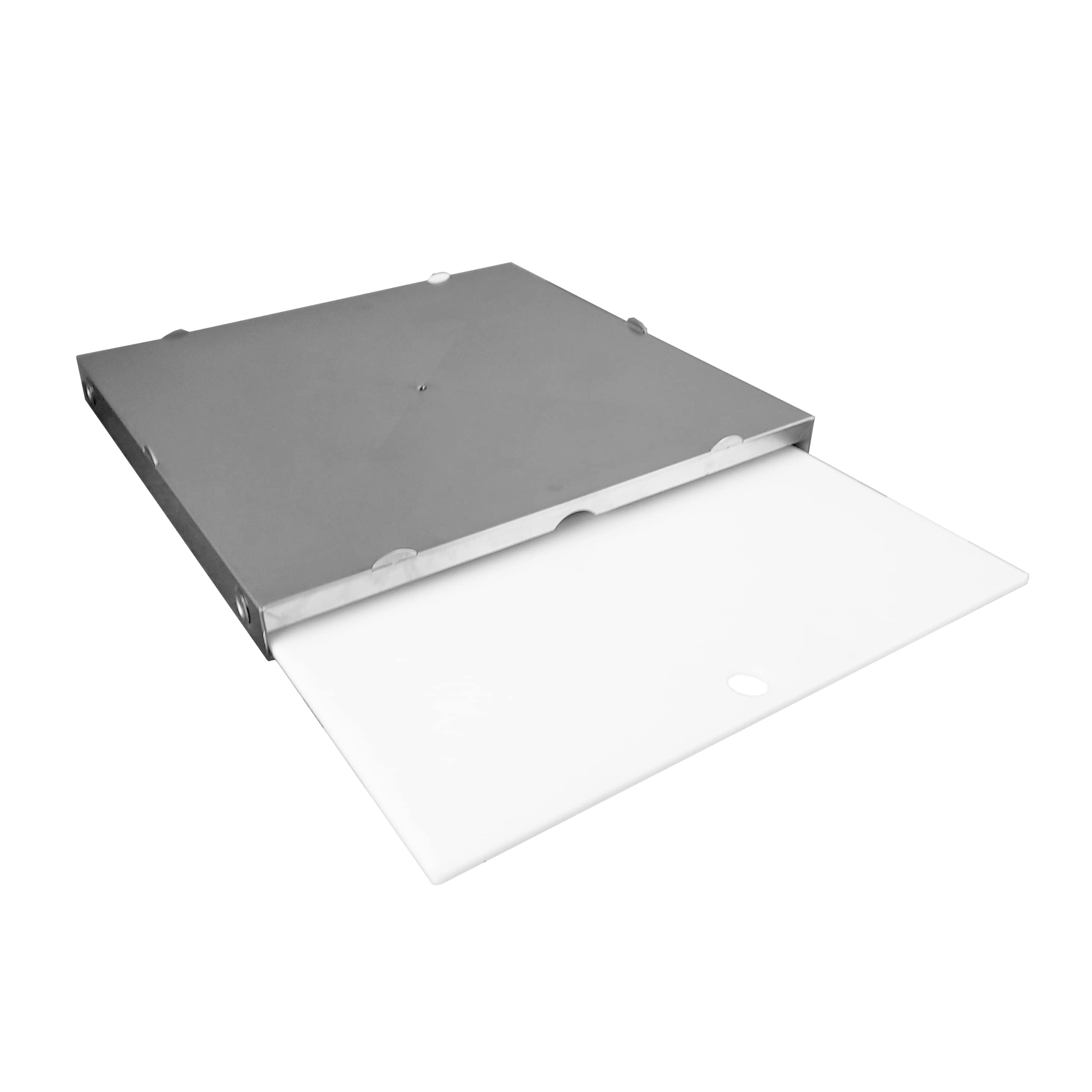 Base multiusos de acero inoxidable con tabla de cortar de polietileno
