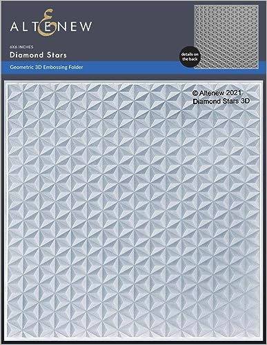 Altenew Diamond Stars 3D Embossing Folder, Easy to Use Embossing Folders for Paper Crafting, Three-Dimensional Projects, Embossing Folders for Cardmaking, Scrapbooking, and Journaling